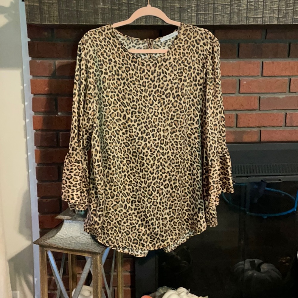 Cheetah print blouse
